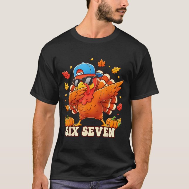 Funny Thanksgiving Outfit Kids Toddler Boys Dab Tu T-Shirt (Vorderseite)