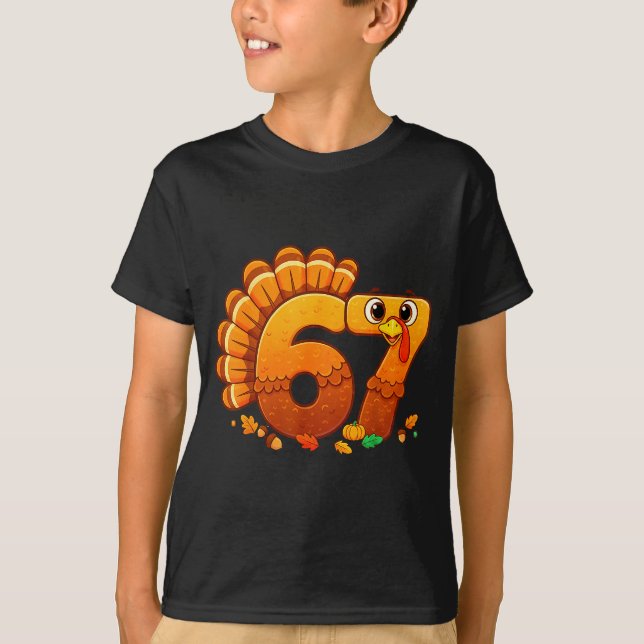 Funny Thanksgiving Outfit Kids Toddler Boys Men 67 T-Shirt (Vorderseite)