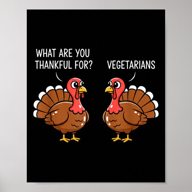 Funny Thanksgiving Turkey Design - What Are You Th Poster (Vorne)