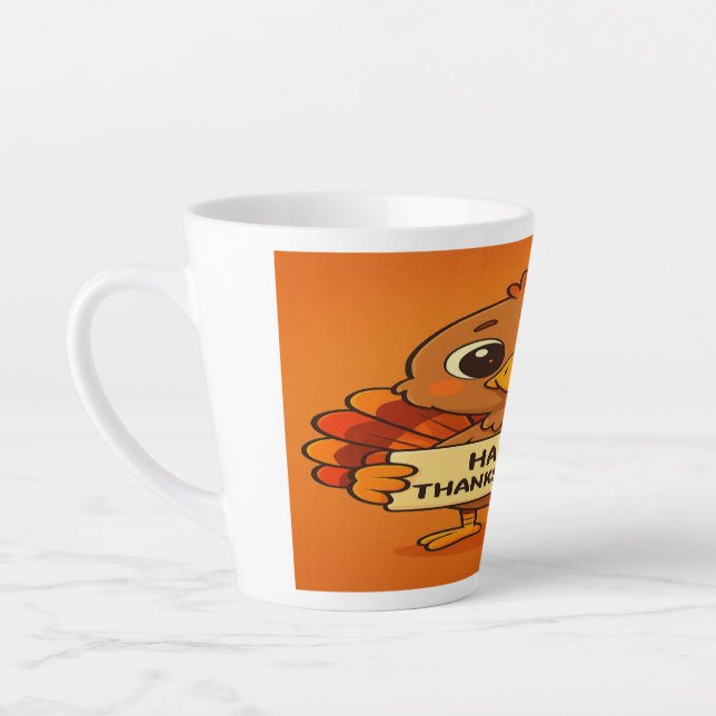 Funny Thanksgiving Turkey Latte Mug Milchtasse (Links)