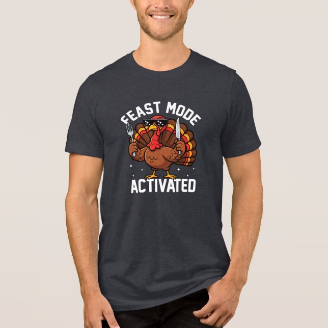 Funny Thanksgiving Turkey T-Shirt Tri-Blend Shirt (Vorderseite)