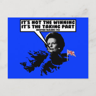 Funny Thatcher Falklands Postkarte