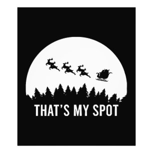 Funny That's My Spot Xmas Session Santa on Sleigh Fotodruck