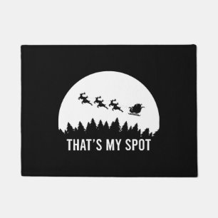 Funny That's My Spot Xmas Session Santa on Sleigh Fußmatte