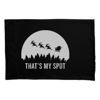 Funny That's My Spot Xmas Session Santa on Sleigh Kissenbezug