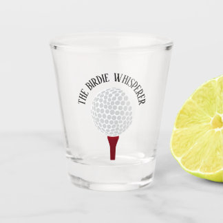 Funny The Birdie Whisperer Golf Ball T-Shirt Schnapsglas