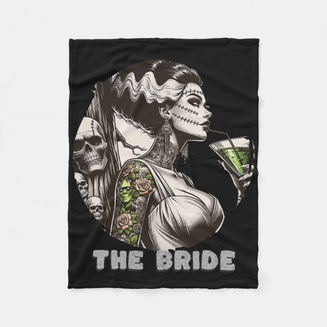 Funny the Bridge The Monster Frankenstein Spooky H Fleecedecke (Vorderseite)