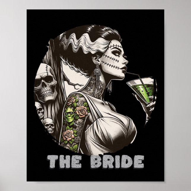 Funny the Bridge The Monster Frankenstein Spooky H Poster (Vorne)