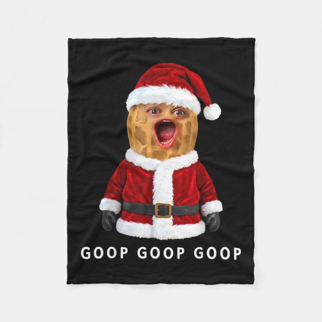 Funny The Burnt Peanut Goop Bungulator Christmas  Fleecedecke (Vorderseite)