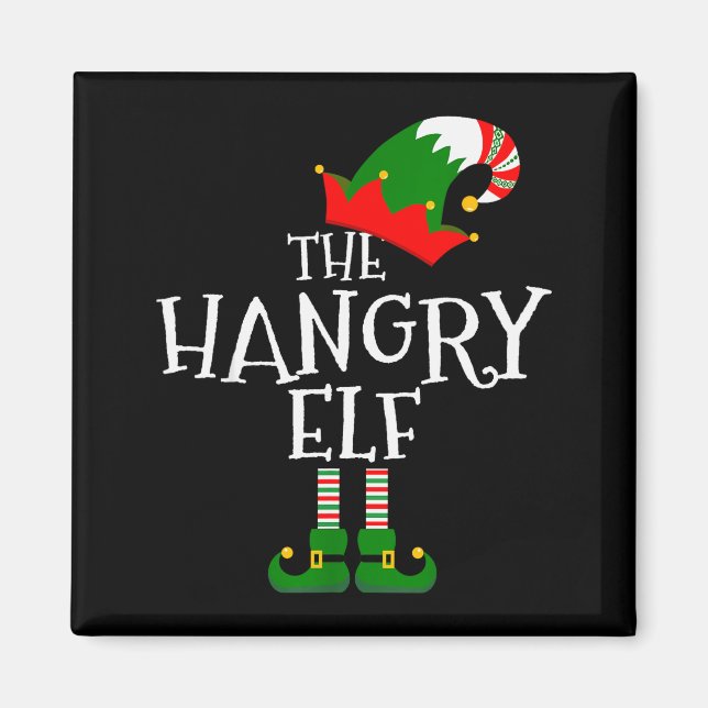Funny The Hangry Elf Matching Family Group Gift Ch Magnet (Vorne)