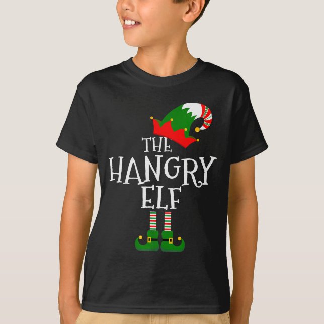 Funny The Hangry Elf Matching Family Group Gift Ch T-Shirt (Vorderseite)