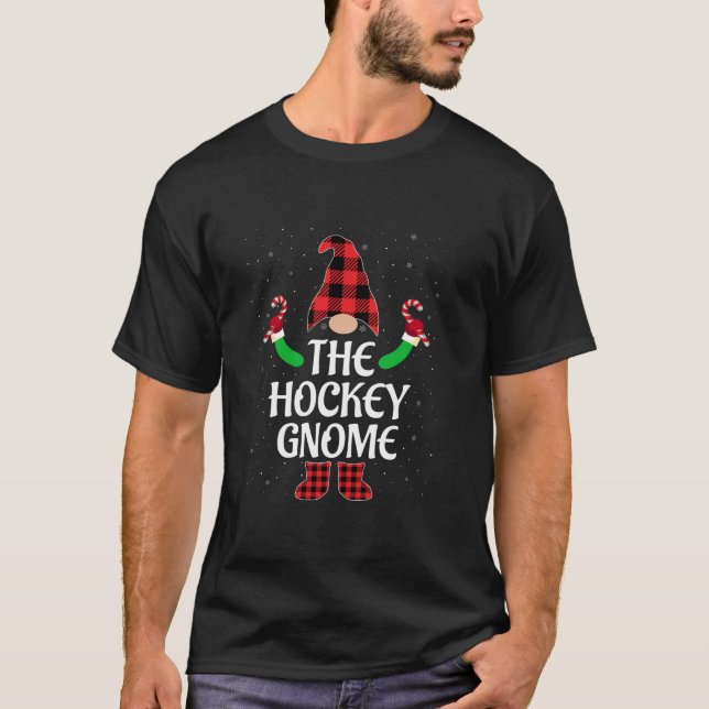 Funny The Hockey Gnome Matching Family Ugly Christ T-Shirt (Vorderseite)