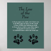 Funny "The Law of the Paw" Poster