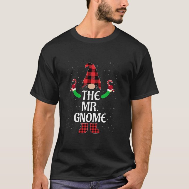 Funny The Mr Gnome Matching Family Ugly Christmas  T-Shirt (Vorderseite)