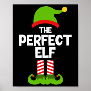 Funny The Perfect Elf Weihnachtsfamilie Party Paja Poster