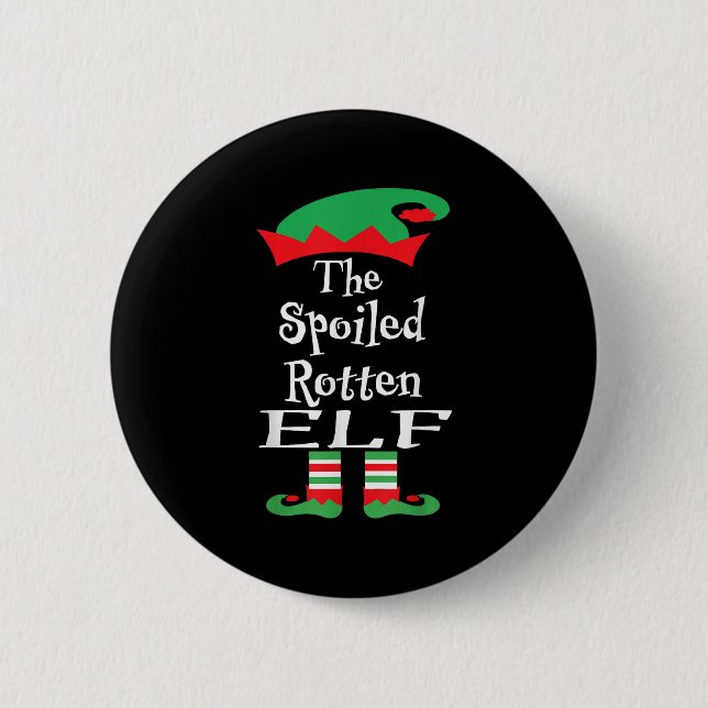 Funny The Siled Rotten Elf Shirt Weihnachten Match Button (Vorderseite)