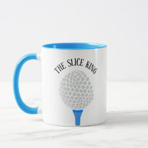 Funny the Slice King Golf Ball T-Shirt Tasse
