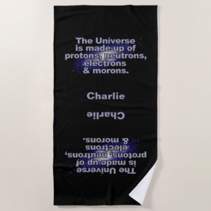 Funny "The Universe" individuelle Name Handtuch