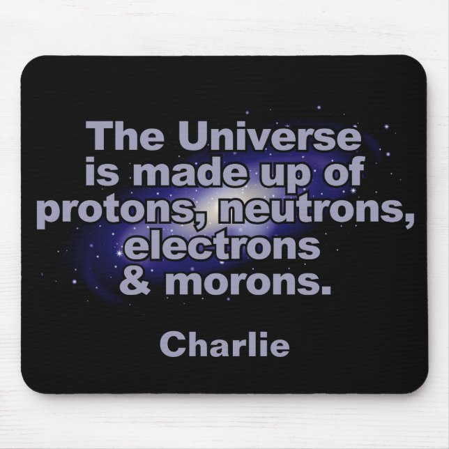 Funny "The Universe" individuelle Name Mousepad (Vorne)