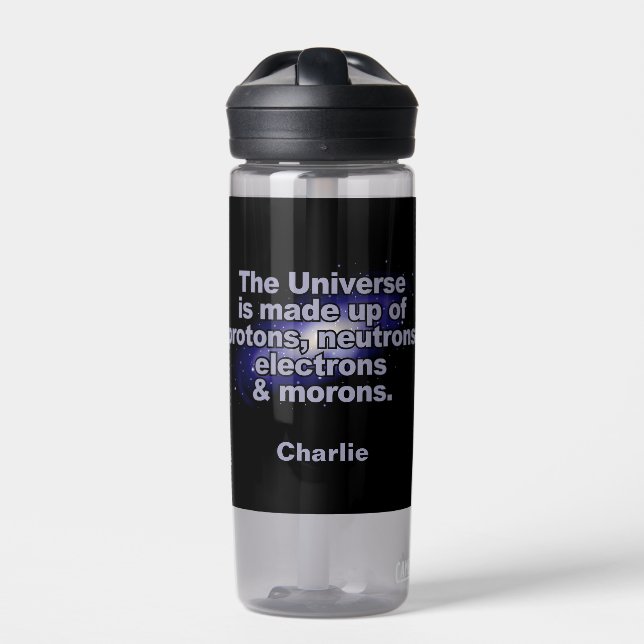 Funny "The Universe" individuelle Name Trinkflasche (Vorderseite)