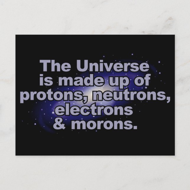 Funny "The Universe" Postkarte (Vorderseite)