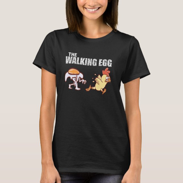 Funny the Walking Egg Zombie Apokalypse Halloween T-Shirt (Vorderseite)