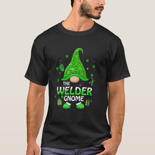 Funny the Welder Gnome Weldering St Patricks Day m T-Shirt (Vorderseite)