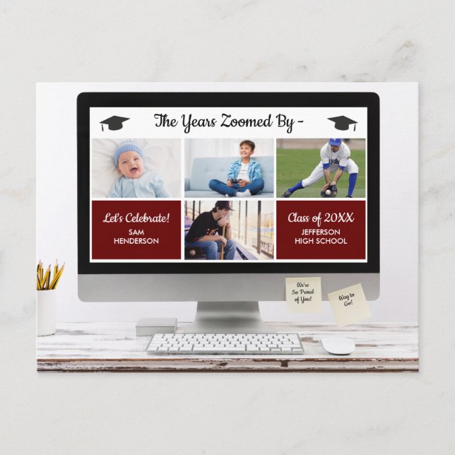 Funny the Yeomed by, Fotos Graduation Party Postkarte (Vorderseite)