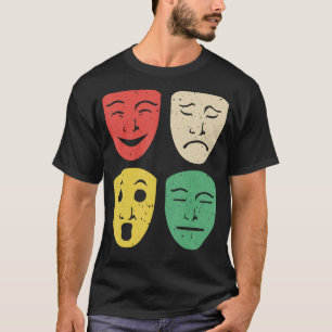 Funny Theater Design Männer Frauen Theater Masken  T-Shirt