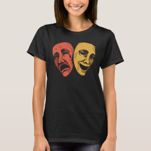 Funny Theater Design Männer Frauen Theater Masken  T-Shirt