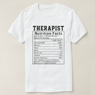 Funny Therapist Ernährung Fakten Mitarbeiter Mitar T-Shirt