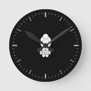 Funny Thin Blue Line Round Clock Runde Wanduhr