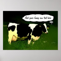 Funny Thinking Cow