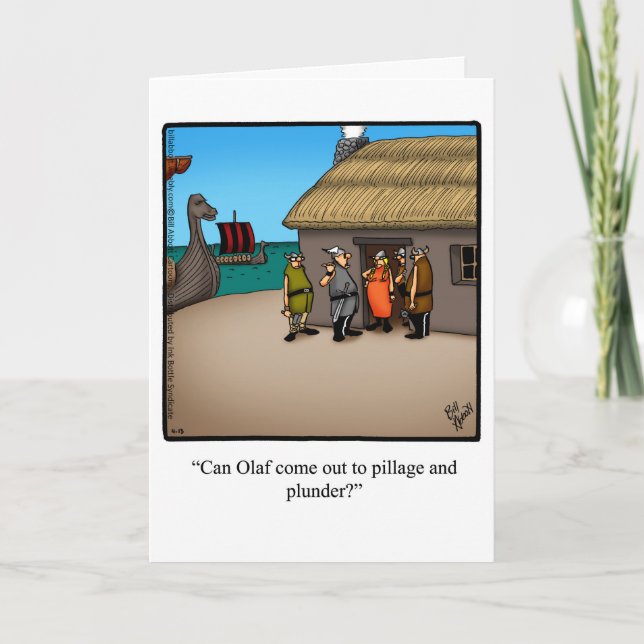 Funny Thinking Sie Spaß Grußkarte Karte (Vorderseite)