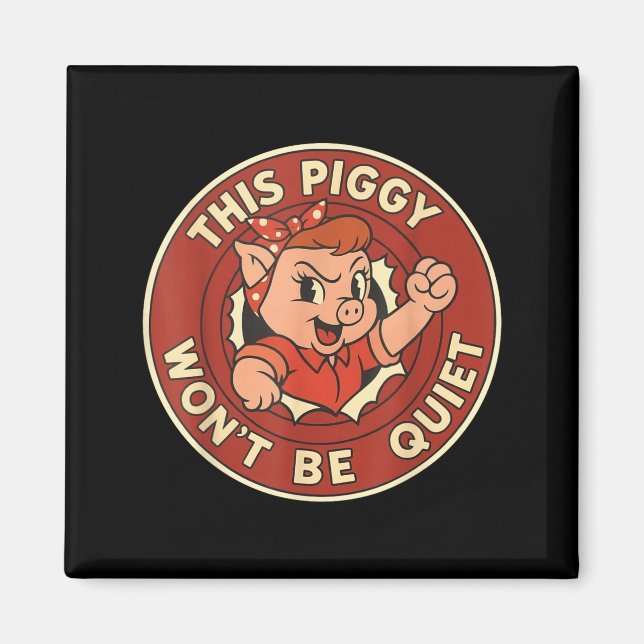 Funny This Ggy Won't Be Quiet  Magnet (Vorne)