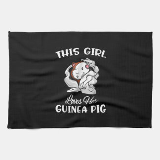 Funny this Girl Lieben ihre Guinea Pig Niedliches  Geschirrtuch