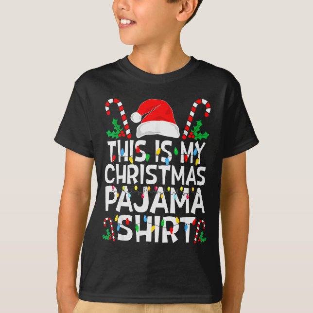 Funny This Is My Christmas Pajama Sweater For Chri T-Shirt (Vorderseite)
