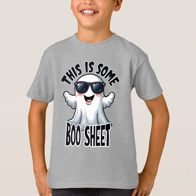 Funny 'This is some boo sheet' Cooles Ghost Hallow T-Shirt (Vorderseite)