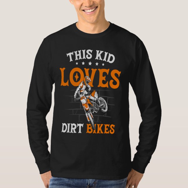 Funny This Kid Loves Dirt Bikes Motocross Dirt Bik T-Shirt (Vorderseite)