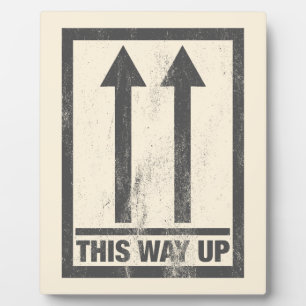 Funny this way up sign fotoplatte
