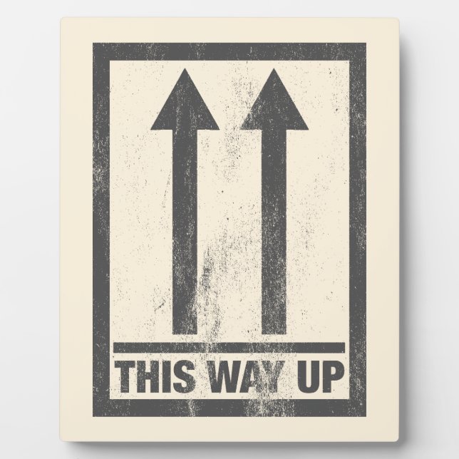 Funny this way up sign fotoplatte (Vorderseite)
