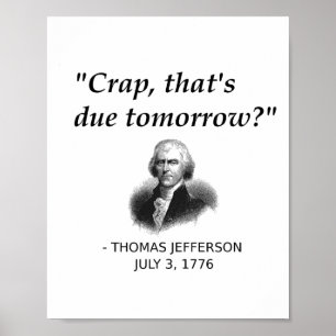 Funny Thomas Jefferson Usa Geschichtslehrer Studen Poster