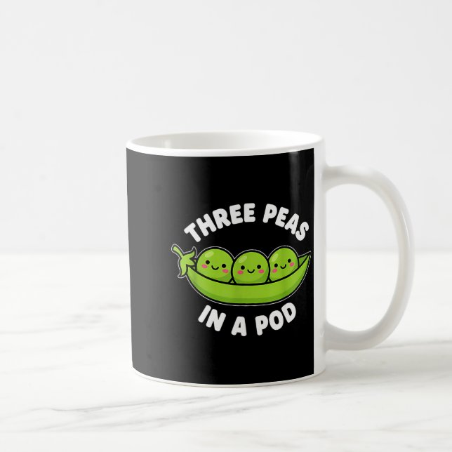 Funny Three Peas In A D Cute Kawaii  Kaffeetasse (Rechts)