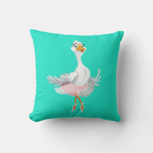 Funny Throw Pillow Ballerina Duck - Ihre Farben Kissen