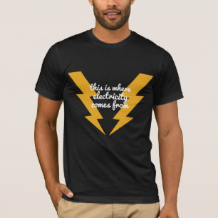 Funny Thunder and Lightning Shirt BaumwollT - Sh