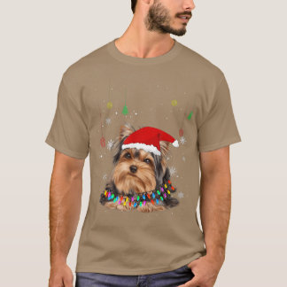 Funny Tibeter Terrier Dog Weihnachtsmannmütze Weih T-Shirt