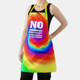Funny TieDye No Rainbows wurden gequält ... Schürze