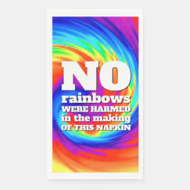 Funny TieDye No Rainbows wurden gequält ... Serviette