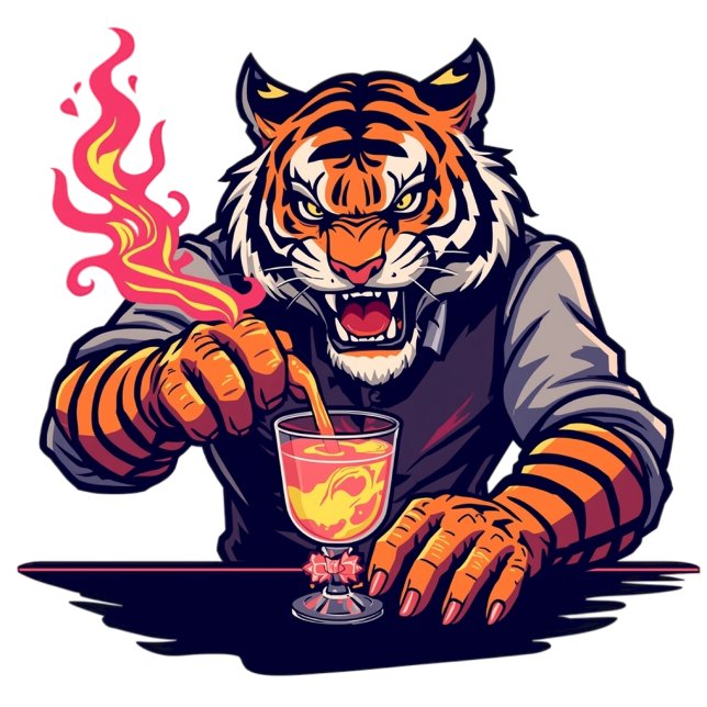 Funny Tiger Bartender T-Shirt | Gift for Bartender (Von Creator hochgeladen)