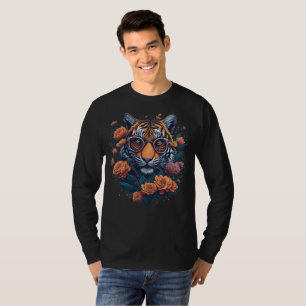 Funny Tiger und Sonnenbrille T-Shirt